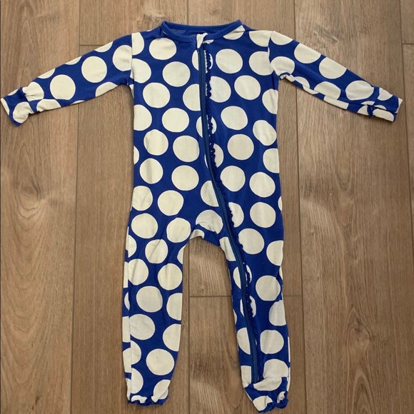 Kickee Pants Other - Kickee Pants Polka Dot Zip Coverall
